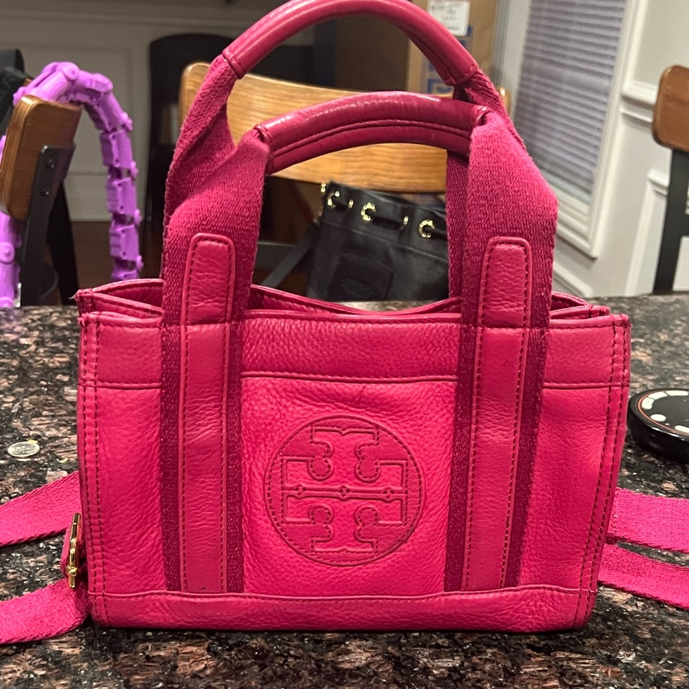 Pink Tory Burch mini tote
